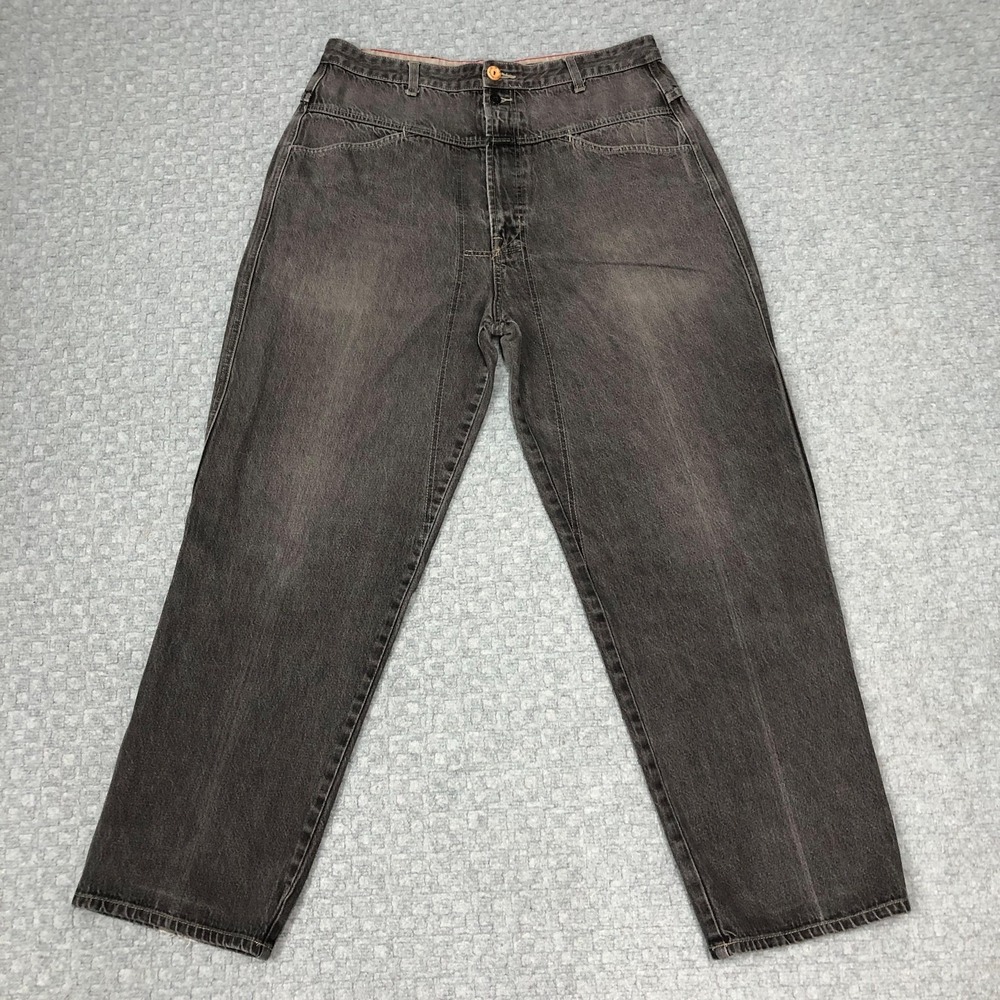Marithé François Girbaud Jeans Mens 36 Gray Black Carpenter Utility Baggy Y2K